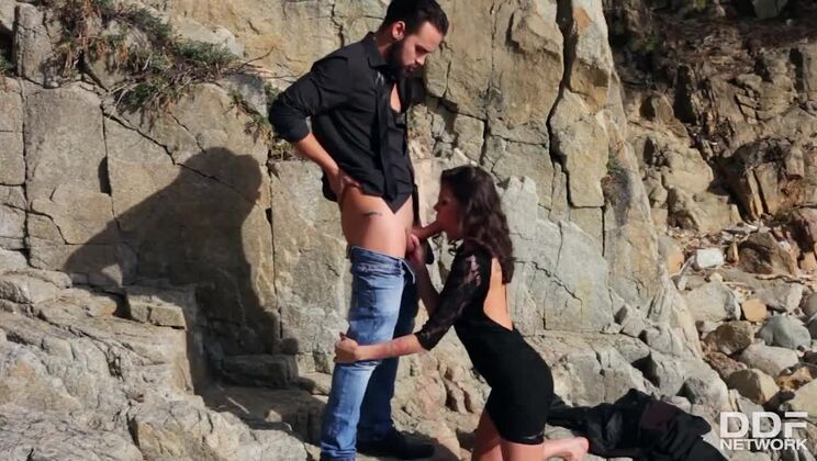 [OnlyBlowjob] - Verona Sky Shaved Pussy BJ in Stockings – So Hot - Verona Sky