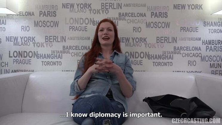 Nikola - Hot Redhead Casting Czech