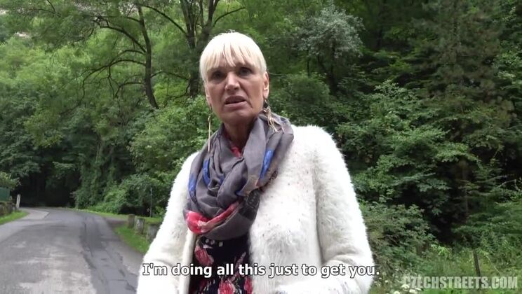 [CzechStreets] - Big Boobs Mature Czech Blonde Streets - Anie Darling