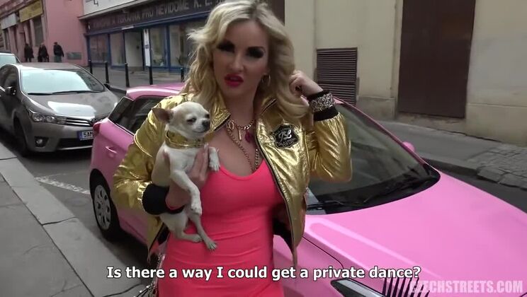 Big Tits Czech Blonde Tattooed on the Streets