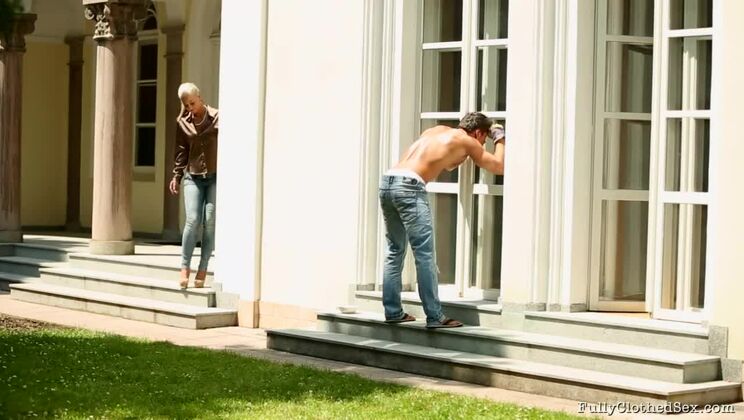 Satin Passion with Blonde Nathaly Cherie