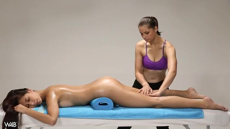 Paula Shy Gets Sensual Lesbian Massage from Christy Charming