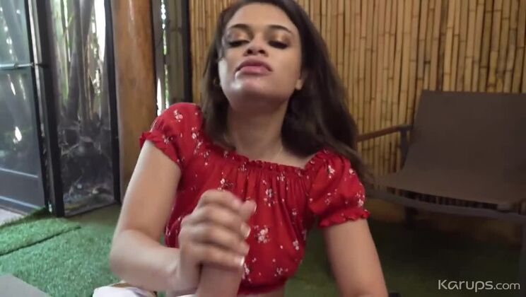  Brunette Latina Handjob