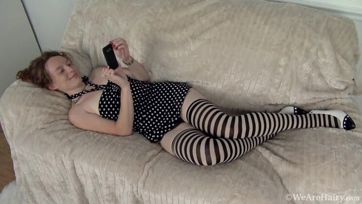 [WeAreHairy] - Ana Molly Red And Hairy Pussy Play - Ana Molly