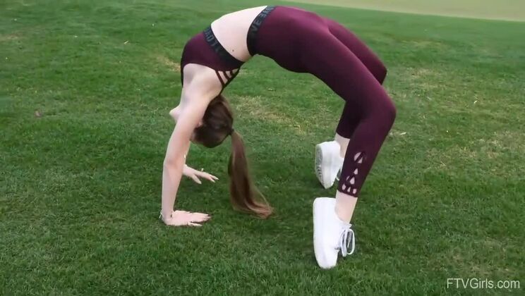 Playful Brunette Enjoys Solo Time