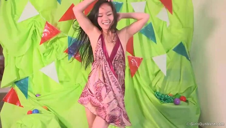 Groovy Fun with June the Small Tits Brunette