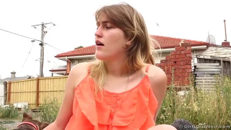 [GirlsOutWest] - Hairy Blonde Ren's Solo Sex