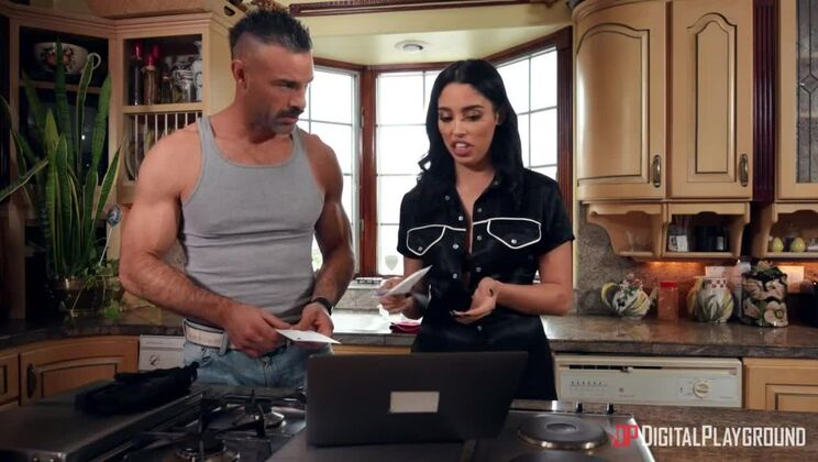 Brunette Bombshell Vanessa Sky Gets Spanked