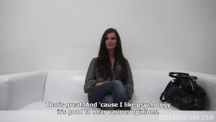 Brunette Czech Girl in Casting Room