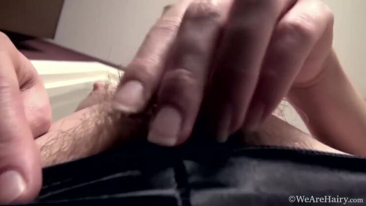 Dani, Sexy Blonde with Big Boobs, Shows Her Hairy Crotch