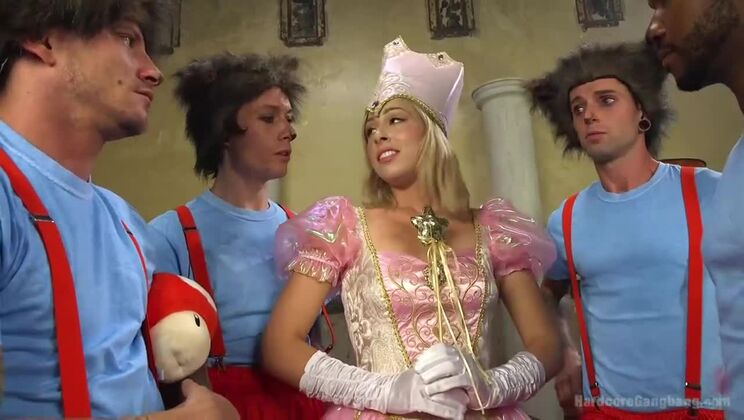 [HardcoreGangbang] - Princess Peach Wears Stockings for a Wild Gangbang - Gage Sin - Zoey Monroe - John Johnson - Mr Pete - Owen Gray - Mark Wood