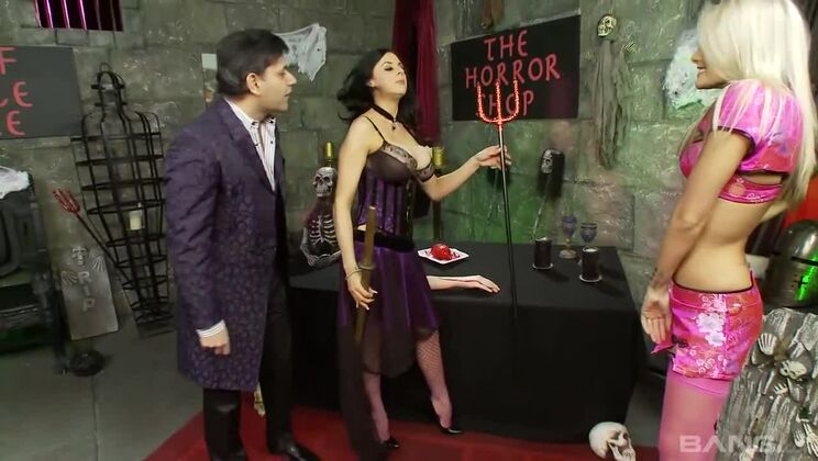 [BANG.com] - Big Titted Jasmine in Lingerie and Stockings Threesome