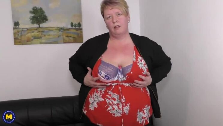 [Mature.nl] - Big Boobs British Milf Plays with Her Sex Toys