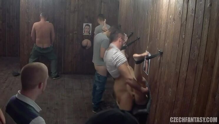 Czech Big Tits Blonde in Gloryhole Fantasy 8 Part 2