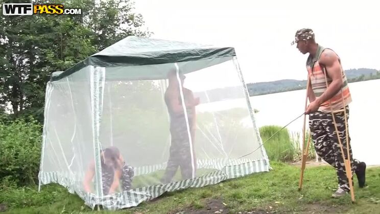 [HardFuckGirls] - Army Gangbang with Eric, Edik, and Hailey Ariana