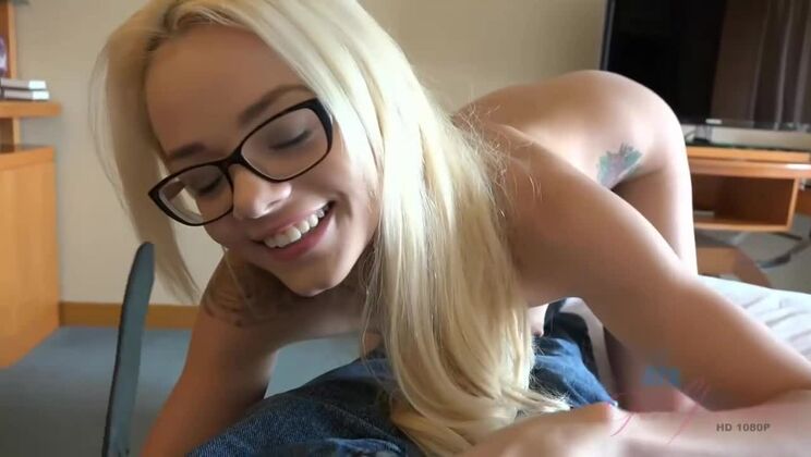 Elsa Jean's Face Wasn't Ready for Cum, But Her Pussy Was