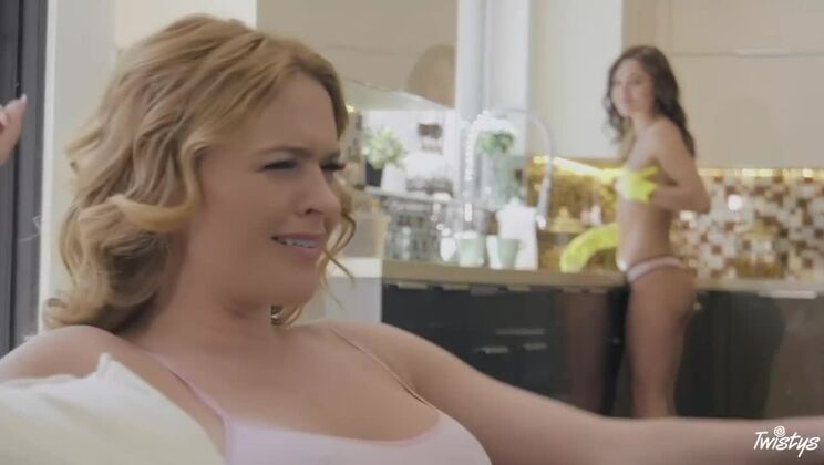 [MomKnowsBest] - Brunette Maid and Blonde MILF in Dirty Encounter