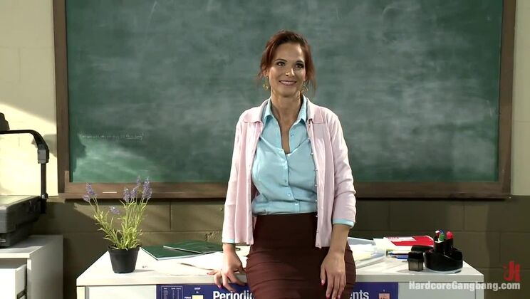 [HardcoreGangbang] - MILF Teacher's Big Tits and Double Penetration Adventure - Bill Bailey - James Deen - Dane Cross - Syren Demer - Aaron Wilcoxxx - Astral Dust