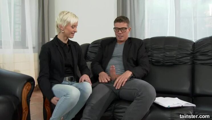 Deepthroat Practice with Blonde