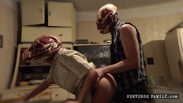 Mad Love in Step Family - Brunette and Big Cock