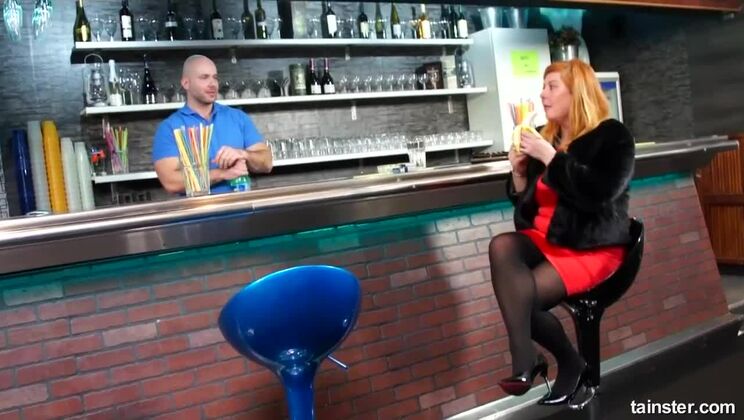 Bartender Creates Pissing and Cumshot Scene for MILF!