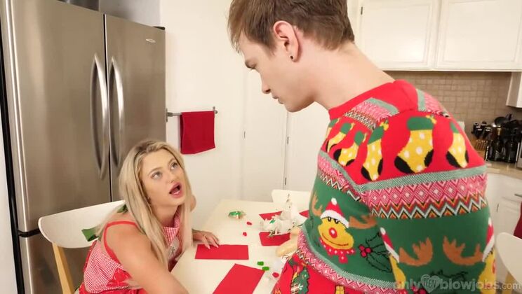 Christmas Sucking with Blonde Teen Harmony Rivers