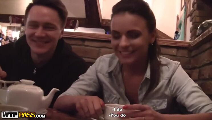 [PickupFuck] - Silvia Jons - Big Tits Brunette Gets Picked Up for Threesome Fun - Silvia Jons