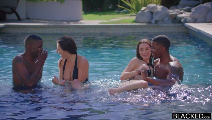 [BLACKED] - Ass Licking and Rimming in Group Sex - Lana Rhoades - Isiah Maxwell - Leah Gotti - Jason Brown