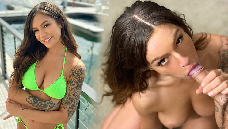 Down On Her Knees: April Olsen's Sucking