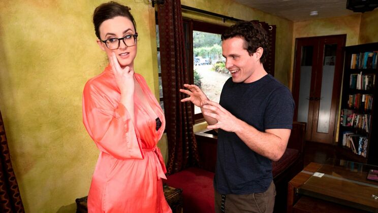 Big Tits Brunette Robby Apples in Cum on Tits