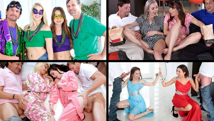 Daughter Swap Orgy - Rough Anal & Pounding