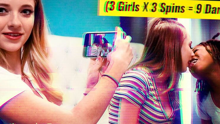 [SexTapeLesbians] - POV Threesome Frenzy: 3 Girls, 3 Spins, 9 Hot Dares! - Riley Star - Kyler Quinn - Hazel Grace
