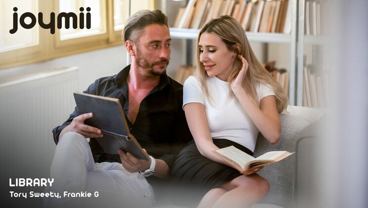 [Joymii] - Frankie G cums on natural tits after library blowjob - Frankie G - Tory Sweety