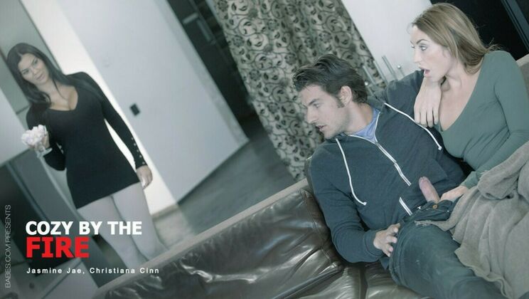 [StepmomLessons] - Cozy Threesome by the Fire