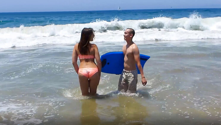 [TeamSkeetXSeries] - Thick White Girl Blair Gets Rough Fuck from James by the Beach - Blair Williams - James Bang