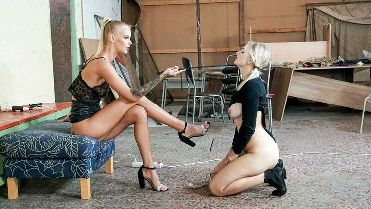 Lesbian High Heels Spanking