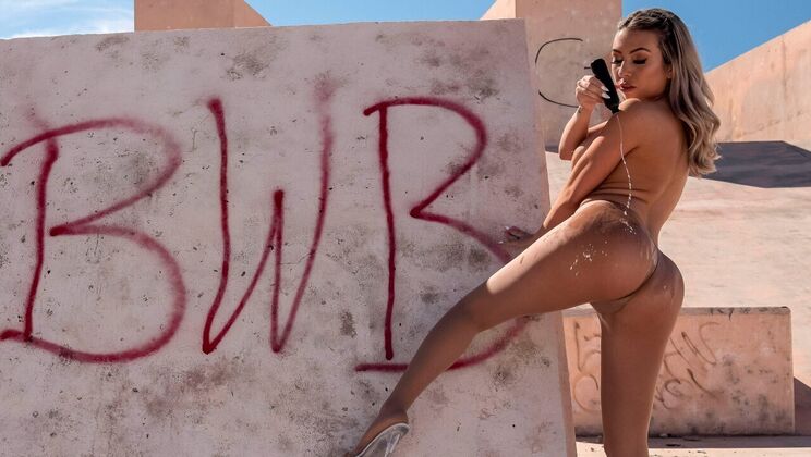 Big Tits Latina Gets Gagged Outdoors