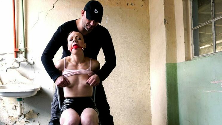 Fetish scene with pierced brunette Lilit