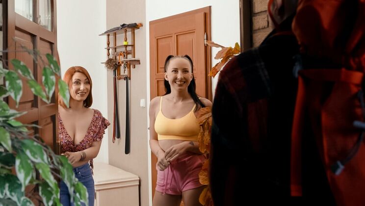 [MomsBangTeens] - Shaved Brunette Gets Doggystyle at Homestay