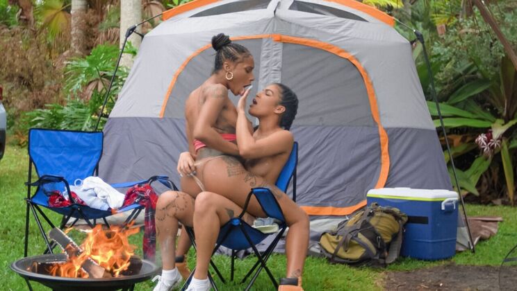 [RKPrime] - Brunette and Black Girl Kissing and Licking