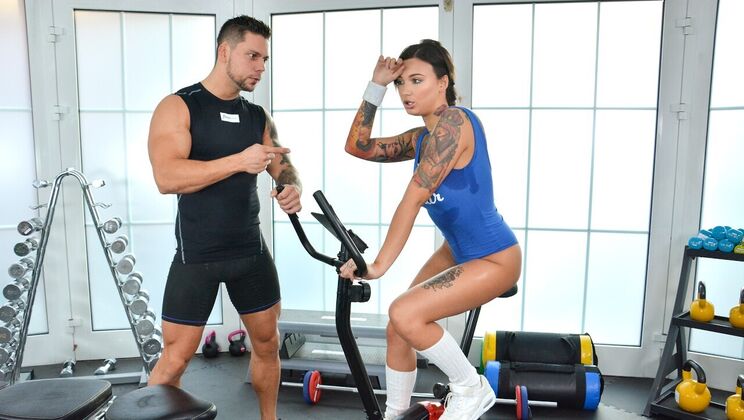 [FitnessRooms] - Stud Takes Gym Student From Behind - Angelo Godshack - Adel Asanty