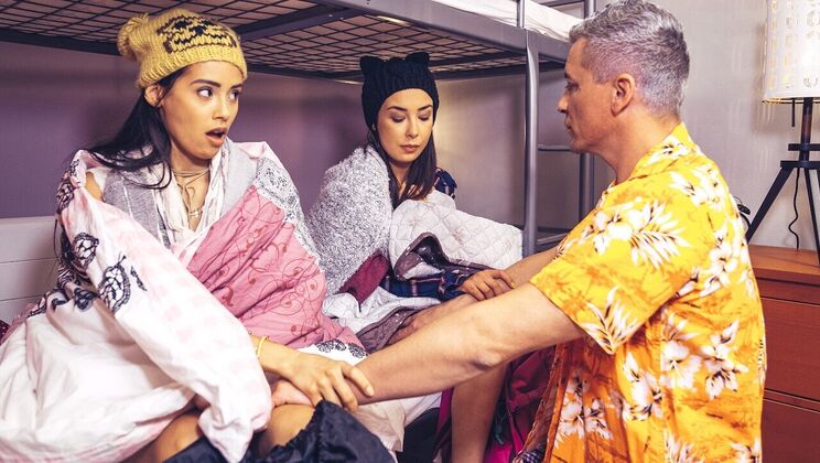 [FakeHostel] - Threesome Fun: Pussy Licking, Ass Licking, and Squirt - Andreina DeLuxe - Steve Q - Freya Dee