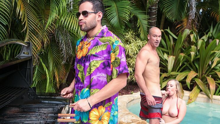 [SneakySex] - Dicking and Gagging In The Pool - Bailey Brooke - Sean Lawless