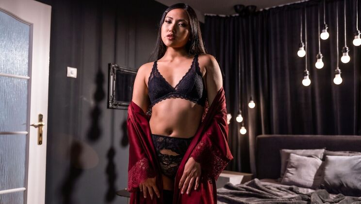 [DaneJones] - Lingerie-Clad Asian Beauty Seduces European Lover - Max Dior - Mai Thai