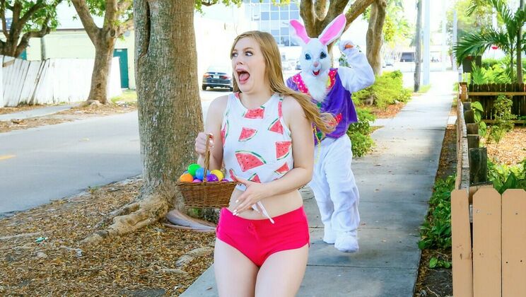 [StrandedTeens] - Blonde Bombshell Dolly Leigh Caught Stealing from Easter Bunny's Basket - jmac - Dolly Leigh