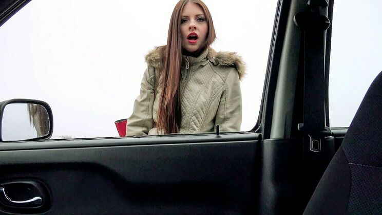 [StrandedTeens] - Italian Babe Rebecca Volpetti Sucks in Car - Rebecca Volpetti - Frank Gun