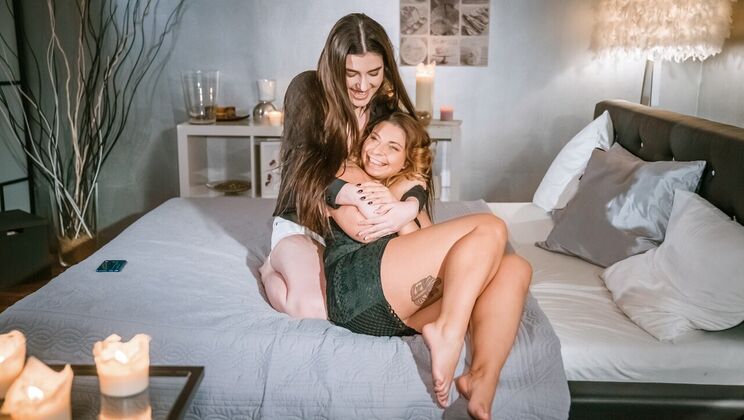 [Lesbea] - Lesbian Lovers' Big Tits and Shaved Fun - Amy Red - Marry Morrgan