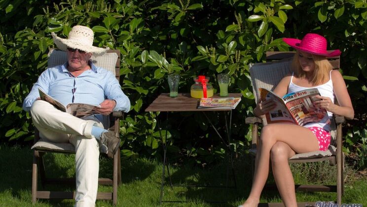 [Oldje] - Natural Tits and Pussy Licking Tax Time - Hugo - Lara Sweet