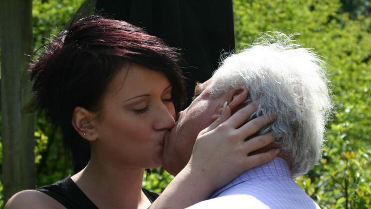 Carmen Blue Outdoor Sex with Old Man