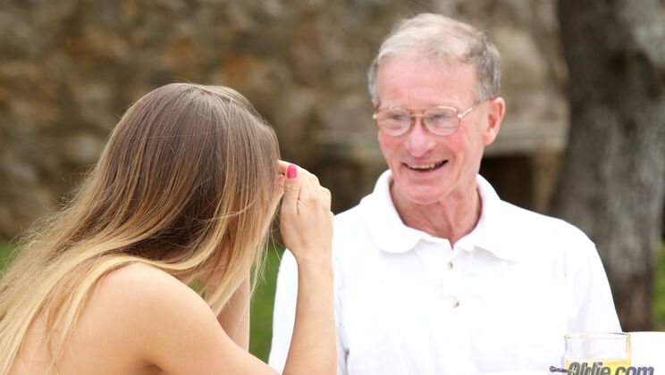 [Oldje] - Nikky Thorne's Big Tits and Hairy Pussy Get Cum - John - Nikky Thorne